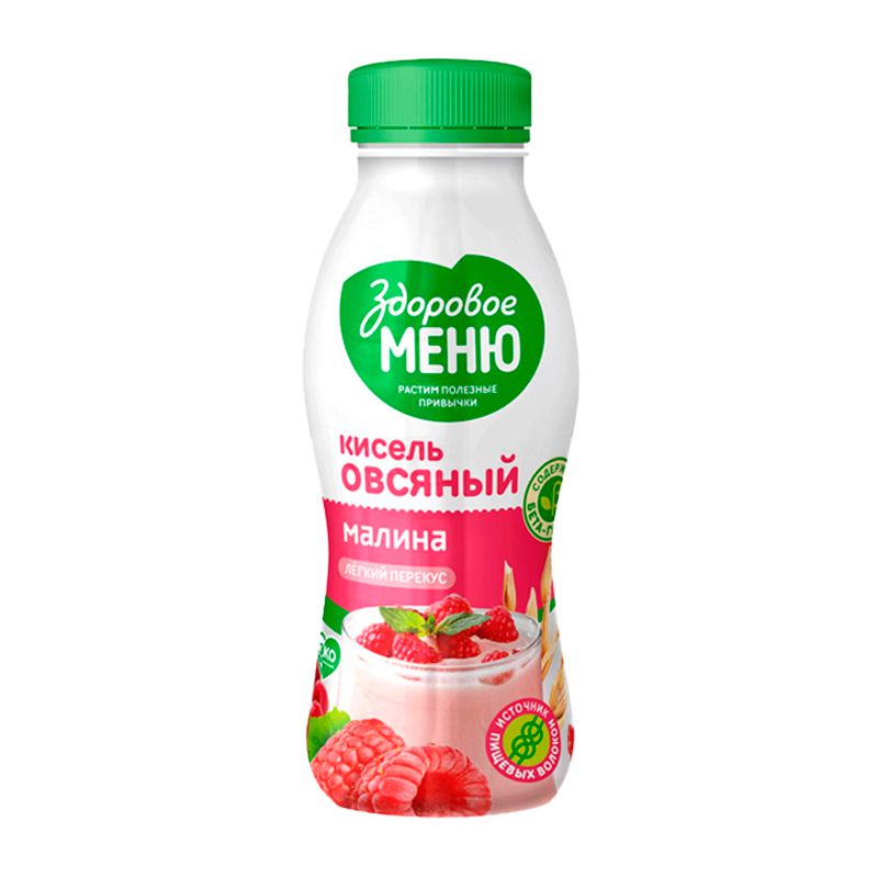 Йогурт овсяной малина 250гр