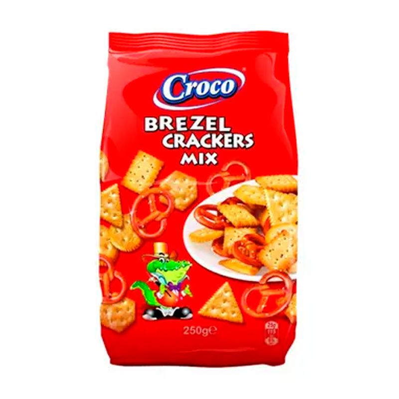 Crackers Brezel mix salted Croco 250g