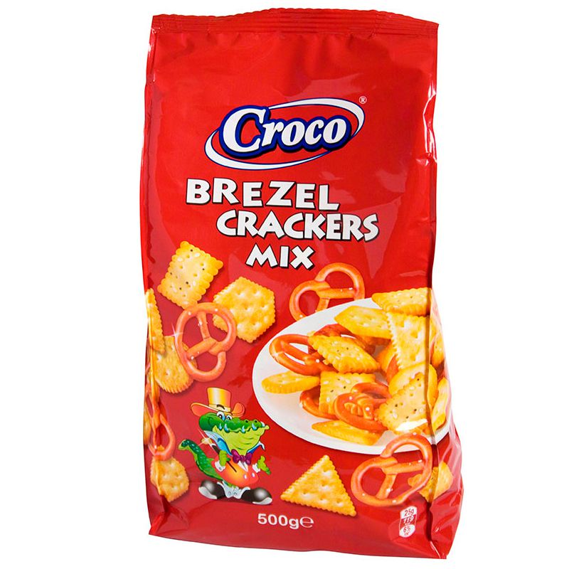 Crackers Brezel mix salted Croco 500g