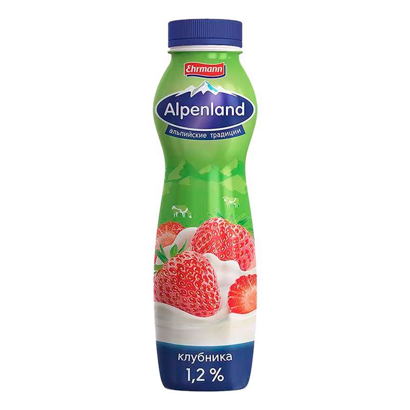 Yogurt drink strawberry 1.2% 290g Alpenland