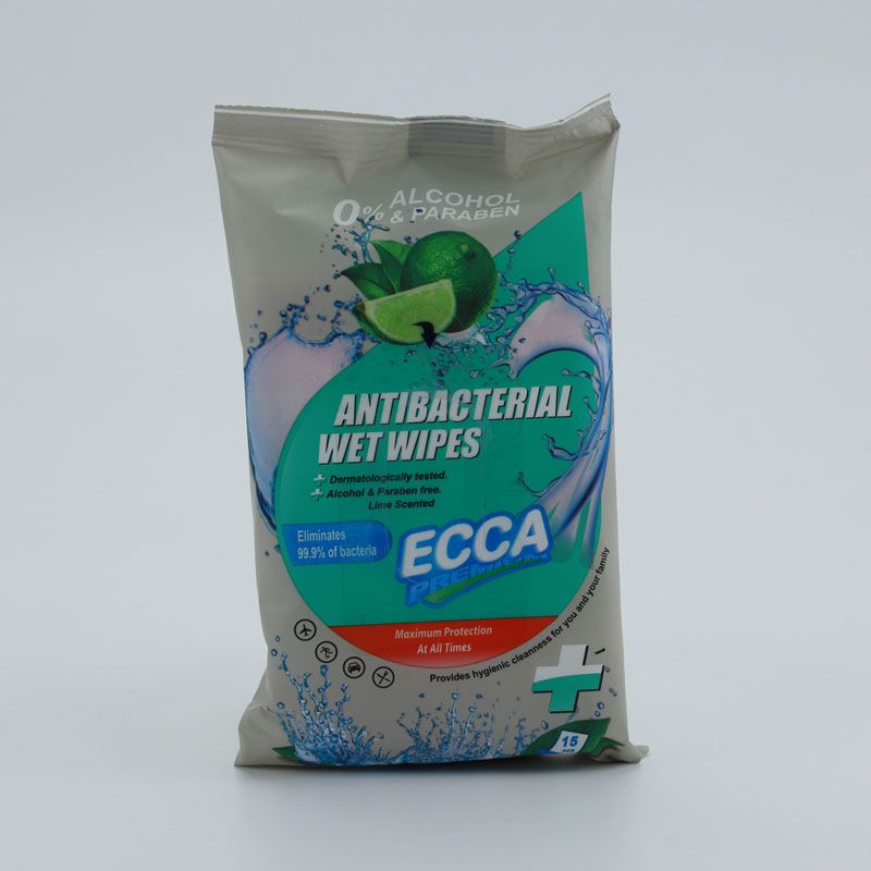 Wet wipes lime small Ecca