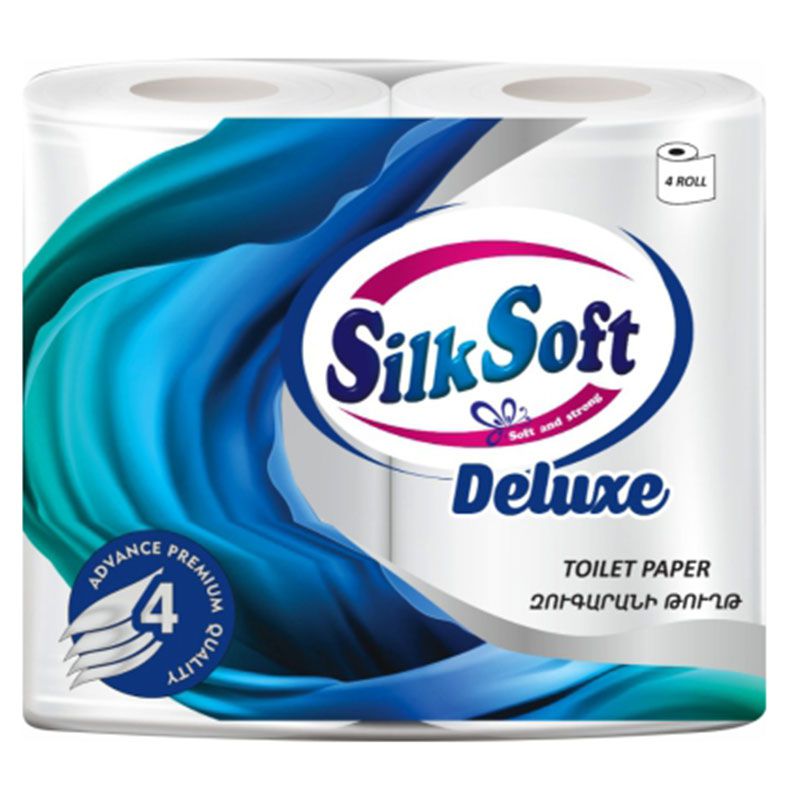 Toilet paper Deluxe four-layer 4pcs Silk Soft