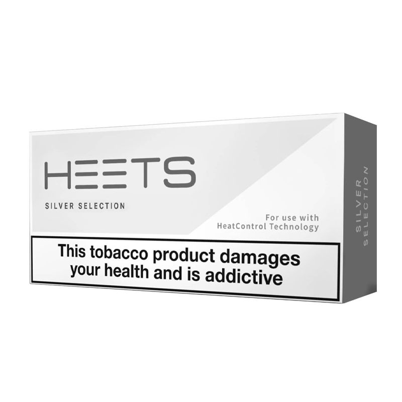 Heated tobacco sticks HEETS silver