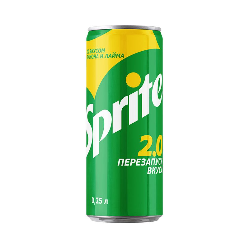 Զովացուցիչ գազավորված ըմպելիք «Sprite 2.0» 0.25լ Կիտրոն և լայմ