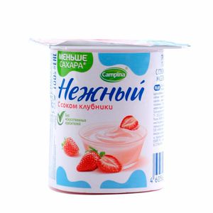 Yogurt strawberry 0.1% 100g Nezhni