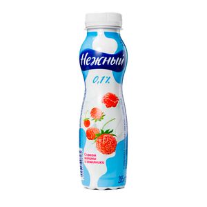 Yogurt drink with raspberry juice 0.1% 285g Nezhni