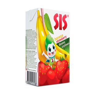 Natural banana and strawberry Juice Sis 0.2l