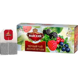 Թեյ Майский «Лесные ягоды»  սև 25հատ 37,5գր.
