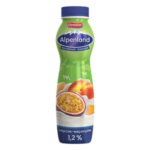 Yogurt drink peach passion fruit 1.2% 290g Alpenland