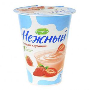 Yogurt product banana strawberry 1.2% 100g Nezhni