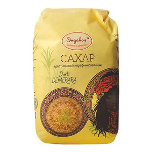 Cane unrefined sugar black Demerara Endaksi 800g