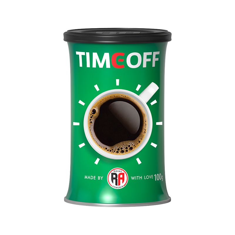 Սուրճ լուծվող ՌԱ «TimeOff» կանաչ թ/տ 100գ